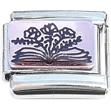NewCharms Flowers Book Rosegold Italian Charm