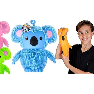 JA-RU Koala Bear Pets Stretchy Squishy Fidget Toy 1 Koala Assorted Stress Relief Bedtime Buddies, with Hair Tentacles Like Noodles. Party Favor for Kids & Adults 6710-1s