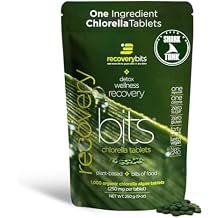 RECOVERYbits - Organic Chlorella Tablets - Plant-Based Algae Superfood - Chlorophyll - Cracked Cell Wall - Energy - Immune System - Detox - Keto - Vegan - Non-GMO - Large Bag - 1000 Tablets