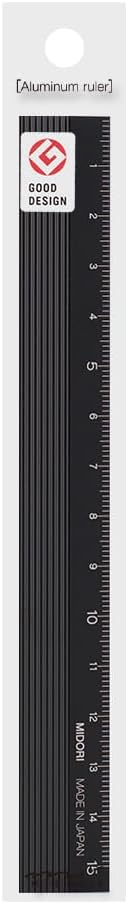 Midori Aluminium Ruler 15cm Black (42256006)
