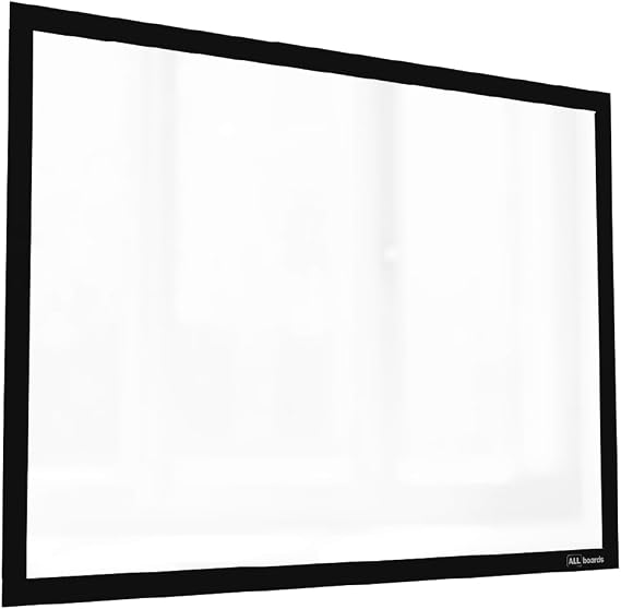 ALLboards Magnetic Frame A4 Black, Transparent Film, Document Holder for Metallic Surfaces