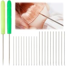 DICOSMETIC Doll Hair Rooting Holders Including 2Pcs Reroot Rehair Tools and 20Pcs Stainless Steel Needle 1.27-1.6 Inch Doll Wig Tool Accessories Dolls Breed Hair Dolls Hairs Rerooting Tool