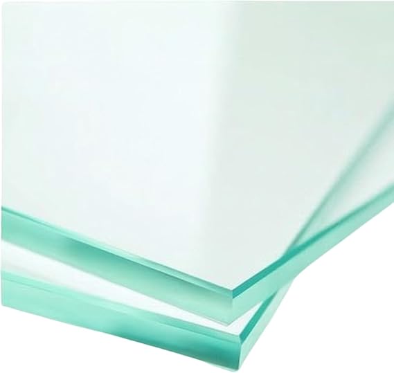 14" Inch Square Glass Table Top - Tempered - 1/2" Thick - Flat Polished Edge - Eased Corners
