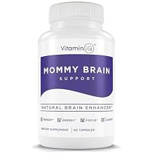Mommy Brain Postnatal Supplement (60 Capsules) for Cognitive Health, Mood, Energy with GPC and CDP Choline, Phosphatidylserine, Omega-3 DHA