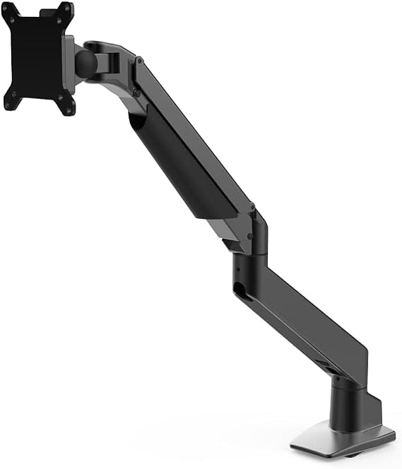 Desky Heavy Duty Single Monitor Arm (24lbs+) Black