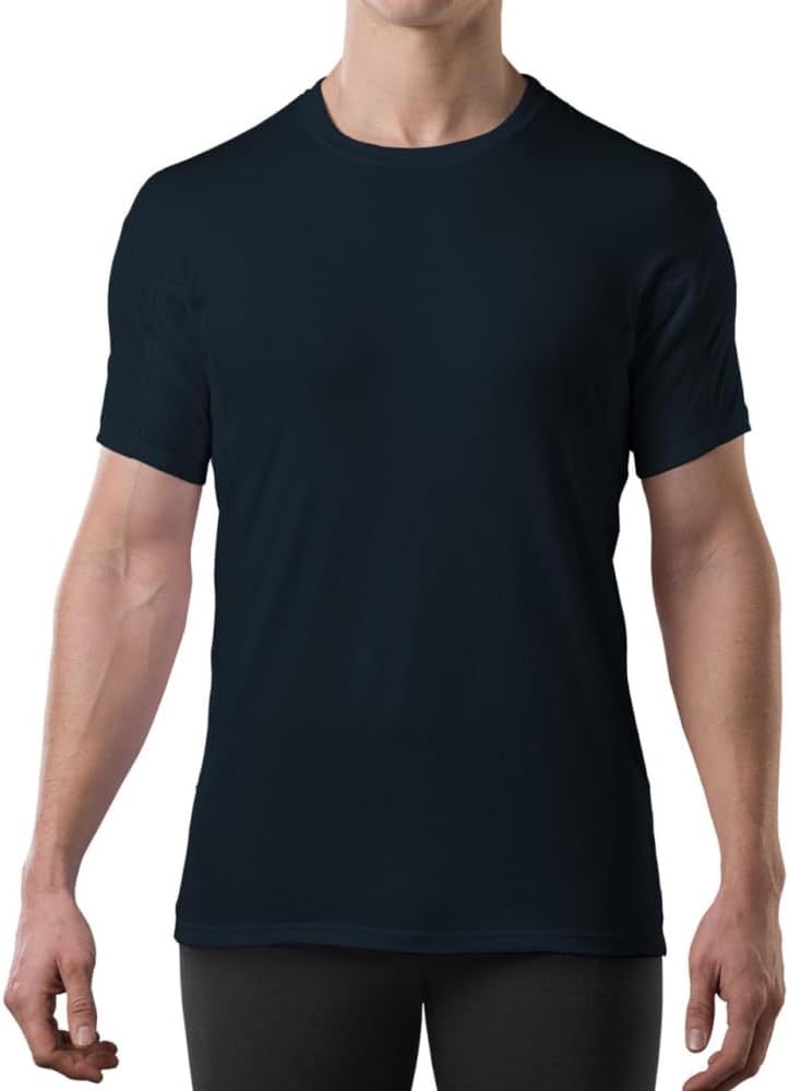 The Thompson Tee Men's Sweatproof Undershirt | Cotton V Neck | Original Fit | with Sweat Pads