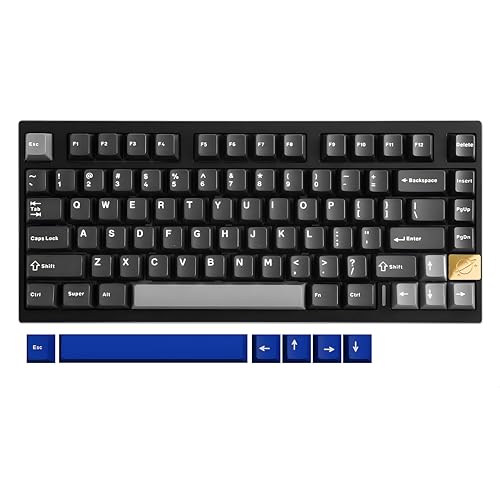 YUNZII AL75 Wireless Mechanical Gaming Keyboard,Full Aluminum CNC,75% Layout,BT2.4GWired,Hot Swap,Creamy Switches,TKL Gasket,RGB Backlight,Programmable for MacWin Black, Blue Grey Switch
