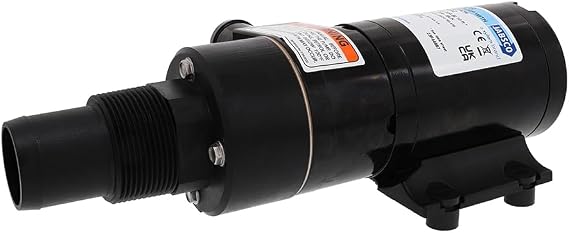 Jabsco 12V DC Macerator Pump for RVs/Boats - Efficient 43 L/min Waste Transfer for Black Water Tanks Up to 200 Gallons - Compact Design, 4-Blade Chopper, Self-Priming, Dry-Run Protection