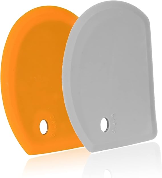 Silicone Dough Scraper with Metal Core Flexible Bowl Scraper Bread Baking