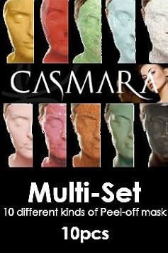 CASMARA Facial Mask Pack of 10 Multi Set (Gold 2080, Kiwi 2060, Goji 2070, Vitamin 2030, Greentea 2050, NOVanew 2045, Reaffirming 2020, Green 2025, Sensitive 2040, RGnerin 2055)