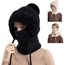 2026 New 3 in 1 Beanie Hat for Women, Upgrade Winter Balaclava Fall Winter Warm Knitted Hat Knitted Ski Scarf Mask