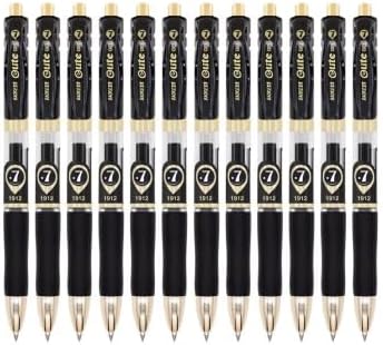 BaoKe Retractable Premium Ballpoint Pen, Ball Pen, Medium Point Ballpoint Pen,12 Pack Ball Pens, PC1911 (0.5)