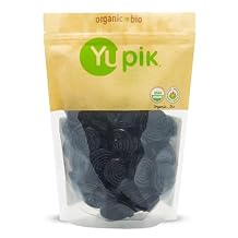 Yupik Organic Black Licorice Rolls, 1.1 lb (17.6 oz), Non-GMO, Helix Shaped, Natural Licorice Flavor, Chewy Candy, Fun Treat, Delicious Snack, Halloween Treats, Ideal for Gifting & Decorating