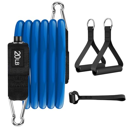 VEICK Single Resistance Bands for Physical Therapy, Resistance Training for Gym Home Workout Gear, One Single Exercise Bands Tube20 lbs