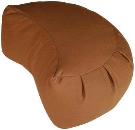 Buckwheat Crescent Zafu Meditation Cushion, Cinnamon