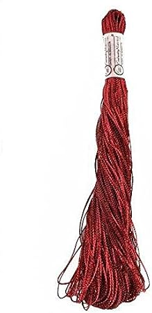 Embroiderymaterial Metallic Braided Cord for Embroidery, Jewellery and Craft Making DIY, 1 MM, 100 Metre, Dark Red Color