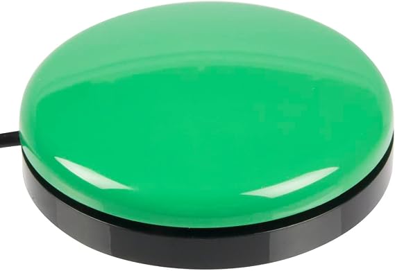 AbleNet Buddy Button Switch Green - Assistive Technology Interactive Switch for Communication and Accessible Play - Product# 57200