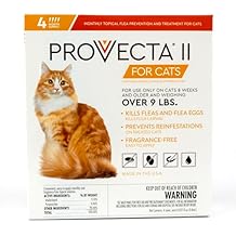 Provecta II for Large Cats (Over 9 lbs) Flea and Tick Topical Treatment, 4-Month Supply