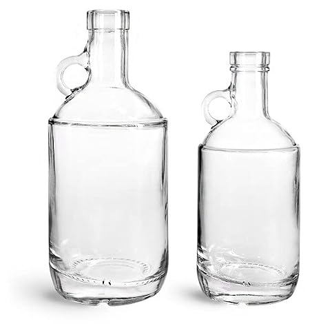 750 ml Glass Bottles, Clear Glass Moonshine Bottles (Bulk), Caps NOT Included
