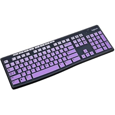 Keyboard Cover for Logitech MK295 MK270 K270 Keyboard, Logitech MK370 MK270 K270 Keyboard Skin Protector - Gradual Purple