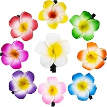 WILLBOND 36 Pcs Hawaiian Flower Hair Clips, Plumeria Foam Frangipani Hairpins, Artificial Tropical Flower Clips for Women Bridal Hawaiian Wedding Luau Beach Vacation Party Decorations(5 cm/ 1.97 inch)