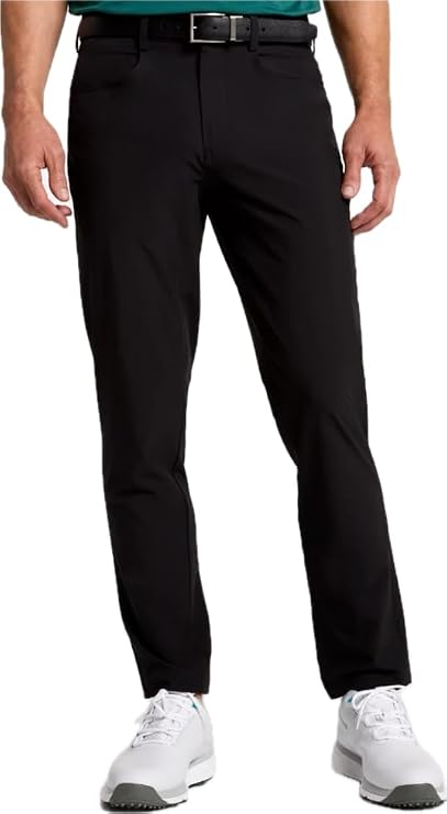 Walter Hagen Mens P11, 5-Pocket Slim Fit Golf Pant, 34x32 - Black
