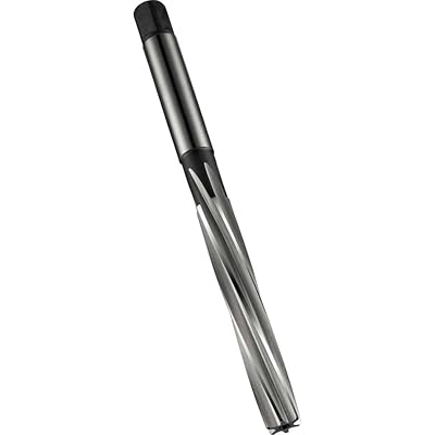Dormer B10012.5 Reamer with Square Hand, BrightST Coating, High Speed Steel, Head Diameter 12.5 mm, Flute Length 76 mm, Full Length 152 mm