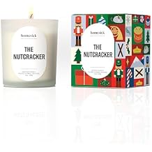 Homesick The Nutcracker Scented Candle 13.75 oz Premium Soy Blend in Cinnamon Clove Ginger Vanilla Scent, Non-Toxic, 60 Hour Burn, Organic Cotton Wick Wedding & Engagement Gifts for Couples