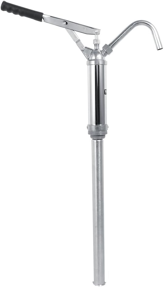 55 Gallon Drum Pump Lever Action, Heavy Duty Cast Iron Hand Transfer Pump with Telescoping Suction Tube