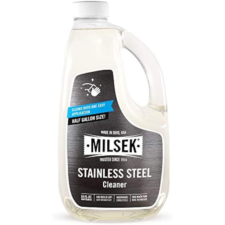 Milsek Half Gallon One Step Stainless Steel Cleaner, 64-Ounce, SS-64