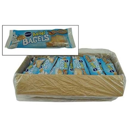Pillsbury Mini Bagels, Cinnamon Creamy Cheese, 2.43 Ounce - 72 per case.