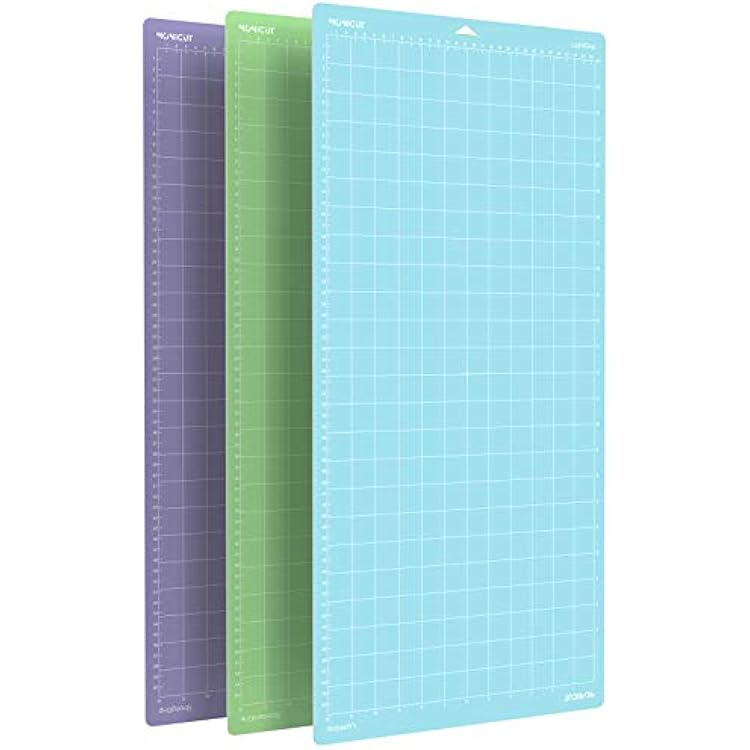 12x24 Cutting Mat for Cricut Maker 3MakerExplore 3Air 2AirOneLightgrip, Standardgrip, Stronggrip, 3 Pcs Non-Slip Flexible Cutting Mats for Crafts, Quilting, Sewing and all Arts