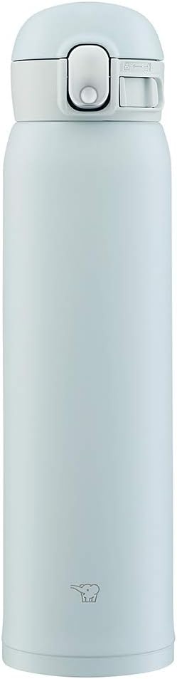 Zojirushi SM-WA60-HL One-Touch Stainless Steel Mug, Seamless, 2.3 gal (0.60 L), Ice Gray