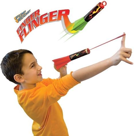 Geospace Pump Rocket Finger Flingers - Set of 2 Flying Foam Rockets