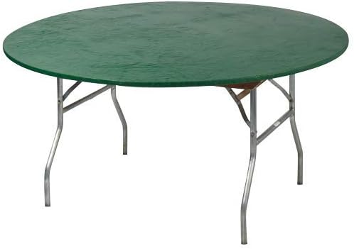Kwik-Covers 48" Round Fitted Plastic Table Covers, Bundle of 5 (Hunter Green)