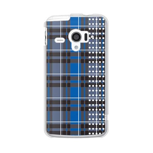 SECOND SKIN Check Dot Blue Clear  for AQUOS PHONE ZETA SH-06Edocomo DSH06E-PCCL-201-Y204