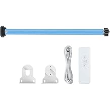 Zigbee Smart Roller Blind Motor for 37mm/38mm Tube, Works with Siri/Google Home/Bixby, APP Control, Built-in 2600mAh Rechargeable Battery, Timing & Limit Setting (Motor with 1 Channel Remote)
