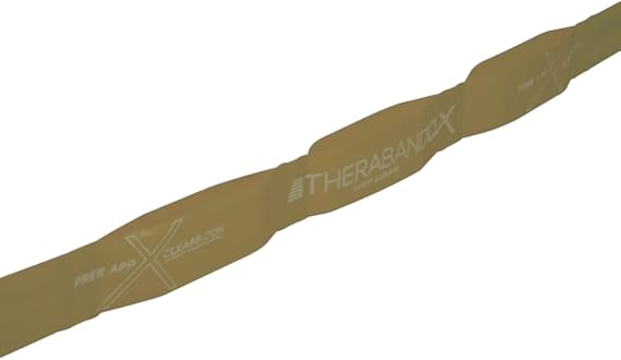 THERABAND CLX Resistance Band with Loops, Fitness Band for Home Exercise  Body Workouts, Portable Gym Equipment