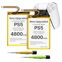 SHENMZ PS5 Controller Battery, 2 Pack High Capacity (4800mAh) LIP1708 Li-ion Replacement Battery for Sony PlayStation 5 Dualsense Controller CFI-ZCT1 W B U Replace PS5 Batteries Pack