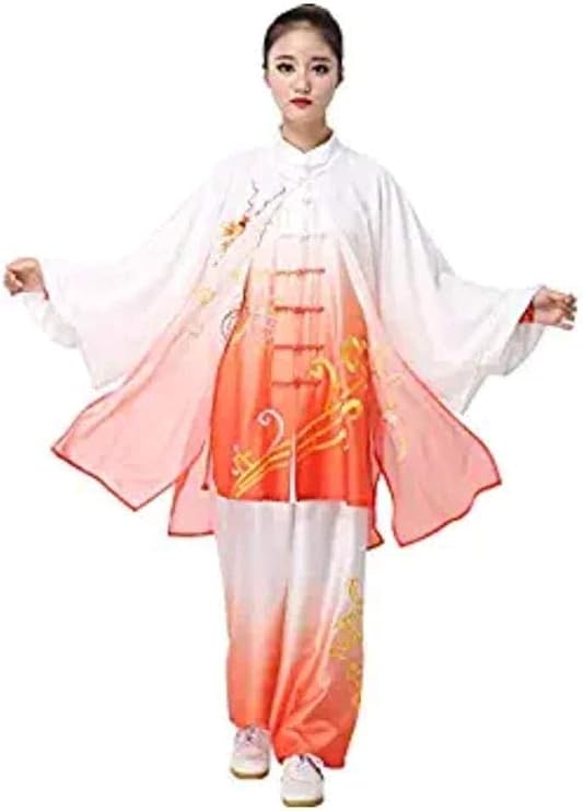 Tai Chi Uniform, Martial Arts Kung Fu Uniform Tai Chi Clothing Women,men Tai Chi Uniform Clothing Suit Martial Arts Wing Chun Shaolin Kung Fu Taekwondo Training Clothing Unisex ( Color : #1 , Size : B
