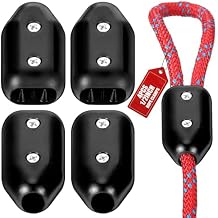 VioraWhite 4 Pcs 1/2 Inch Rope Clamps Reusable Plastic Rope Connector Clamp Loop Fasteners Suitable for 9-10 mm Nylon or Braided Cord for Pet Leashes Docking Boating Climbing Lanyard Indoor Outdoor