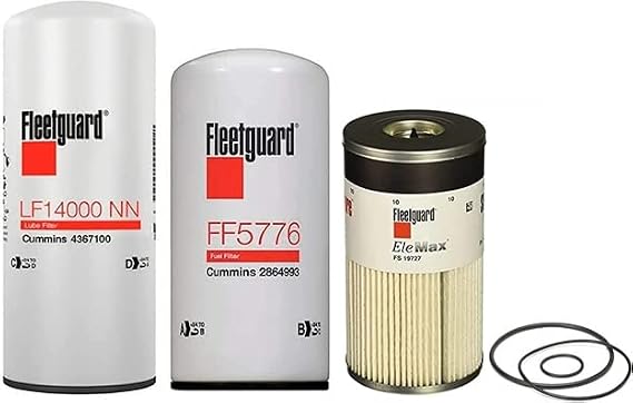 Genuine Fleetguard - Cummins Filtration Maintenance Filters Kit For Cummins (LF14000NN - FF5776 - FS19727)