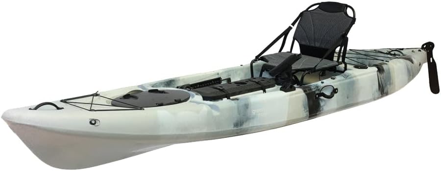 Fishman Fishing Canoe White Gray Black