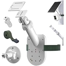 Wall Mount for Cameras and Solar Panels, 2-in-1 Pole Mount Compatible with Ring Stick Up& Spotlight, Blink, Eufy, Arlo, Wyze, Solar Panel and Cam, with 1/4"-20 Screw Hole, Adjustable Angle - White