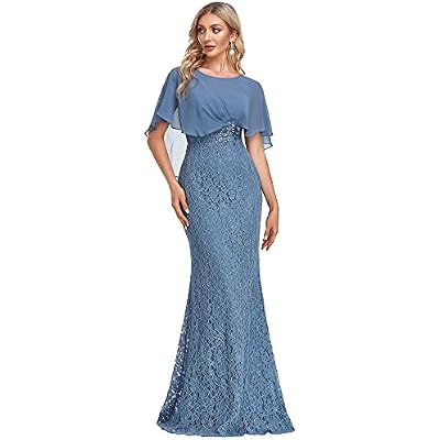 Ever-Pretty Womens Crewneck Bodycon Mermaid Wedding Guest Mother of Bride Dress 0142A