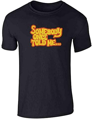 Pop Threads Somebody Once Told Me... Funny Meme Song Lyrics Graphic Tee T-Shirt for Men