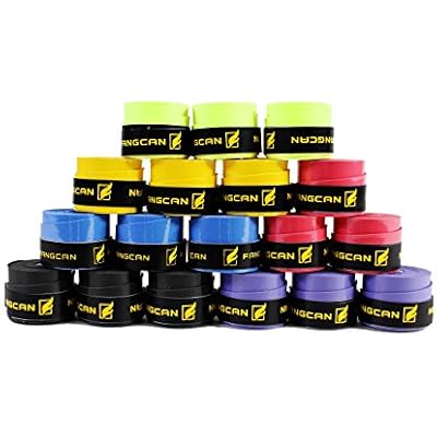 Sticky Overgrip for Tennis Badminton Squash Racket with Mixed Colors Pack of 18