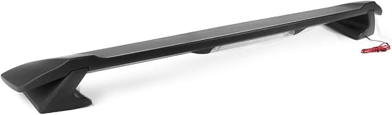 Fit 2009-2013 Toyota Corolla Trunk Spoiler with 3rd Brake Light | IKON MOTORSPORTS, Matte Black, ABS, Trunk Boot Lip Spoiler Wing Deck Lid, 2010 2011 2012