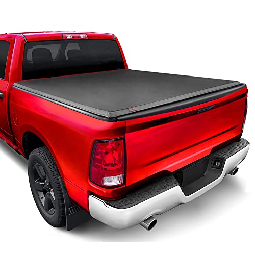 MaxMate Soft Quad-fold Truck Bed Tonneau Cover Compatible with 2002-2018 Dodge Ram 1500; 2003-2026 2500 3500; 2019-2024 Classic | 64 76 Bed | TCD484011