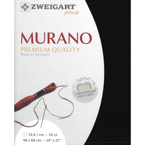 Precut Zweigart Murano 32 Count Black 3984720